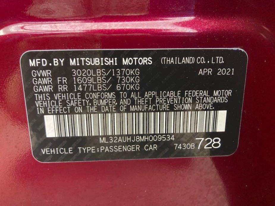 used 2021 Mitsubishi Mirage car, priced at $11,000