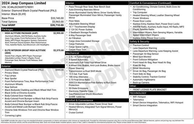 new 2024 Jeep Compass car, priced at $38,064