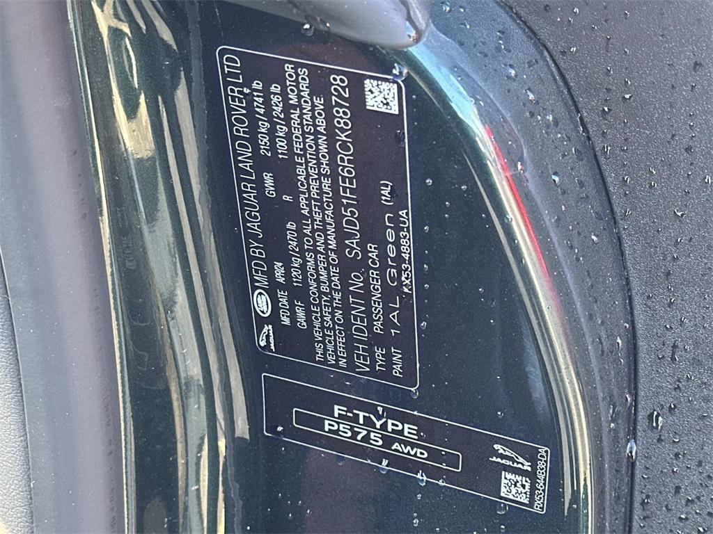 new 2024 Jaguar F-TYPE car, priced at $113,114