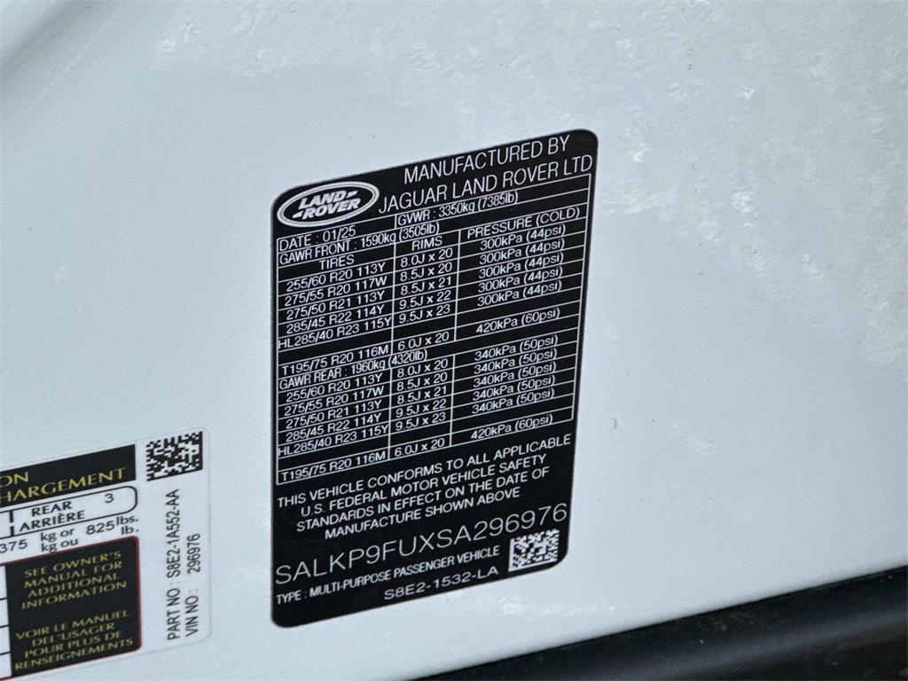 new 2025 Land Rover Range Rover car, priced at $124,110