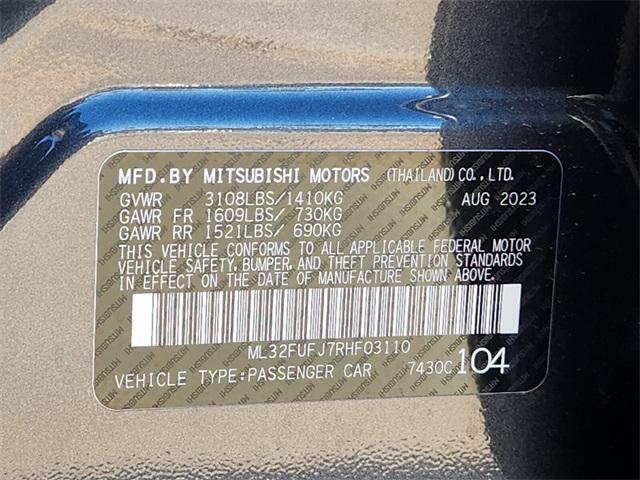 new 2024 Mitsubishi Mirage G4 car, priced at $19,605