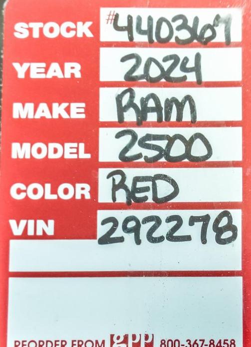 new 2024 Ram 2500 car, priced at $70,700