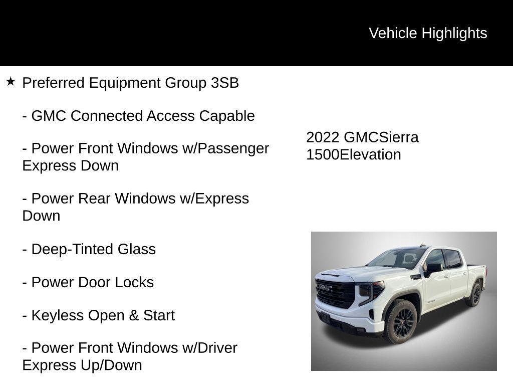 used 2022 GMC Sierra 1500 car, priced at $32,265