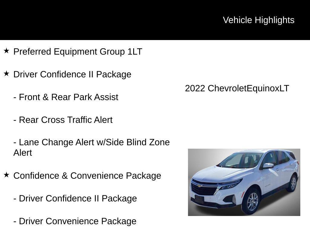 used 2022 Chevrolet Equinox car, priced at $23,989