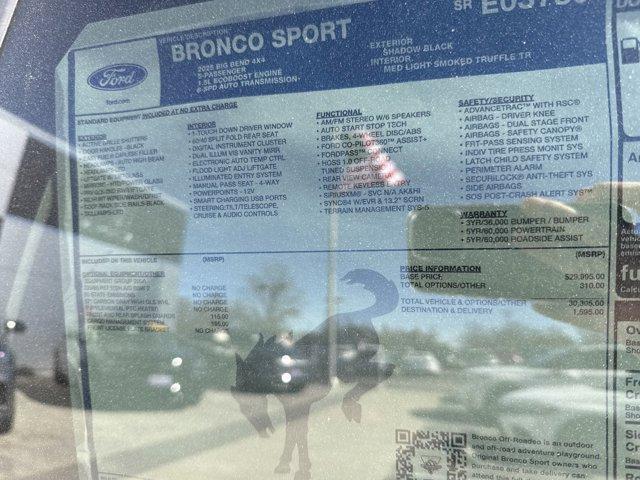 new 2025 Ford Bronco Sport car, priced at $30,900