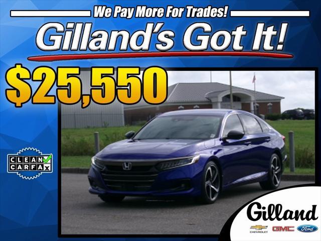 used 2021 Honda Accord car, priced at $25,550