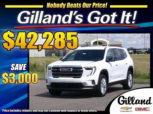 new 2024 GMC Acadia car, priced at $45,285