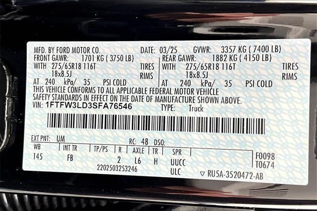 new 2025 Ford F-150 car, priced at $55,134