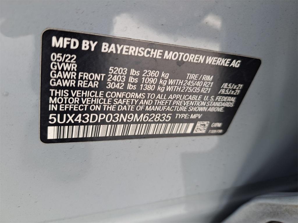 used 2022 BMW X3 car, priced at $39,995