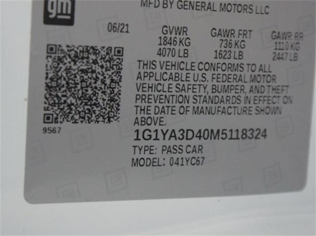 used 2021 Chevrolet Corvette car, priced at $62,175