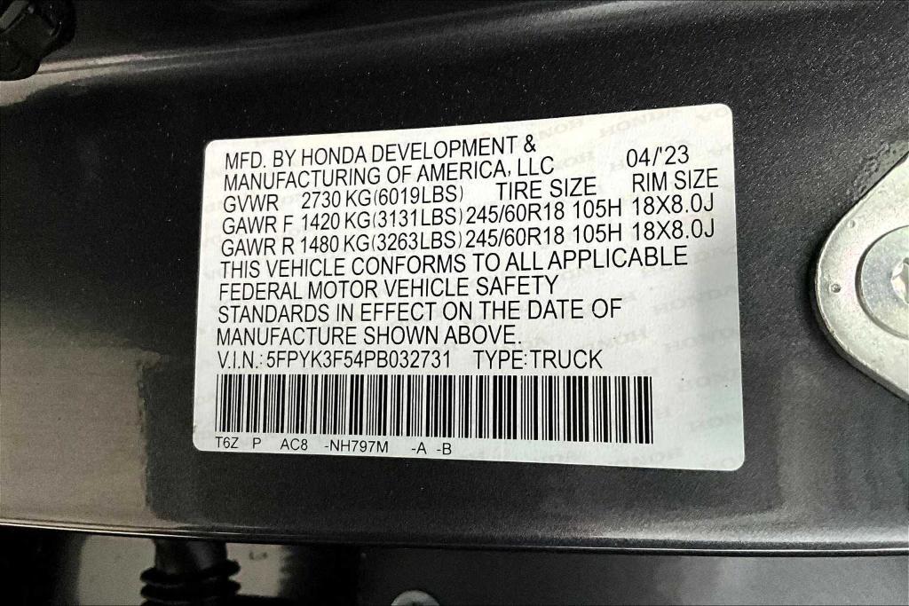 used 2023 Honda Ridgeline car, priced at $30,347