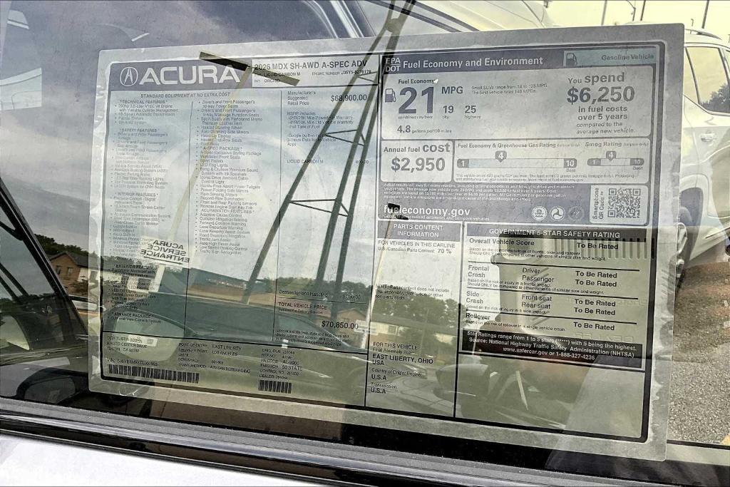 new 2026 Acura MDX car, priced at $70,850