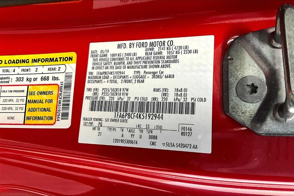 used 2019 Ford Mustang car, priced at $30,647