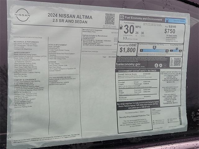 new 2024 Nissan Altima car, priced at $31,745