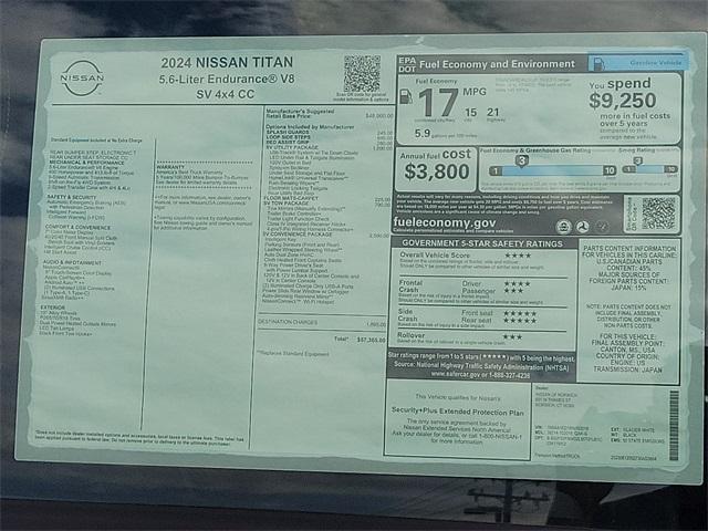 new 2024 Nissan Titan car, priced at $57,365