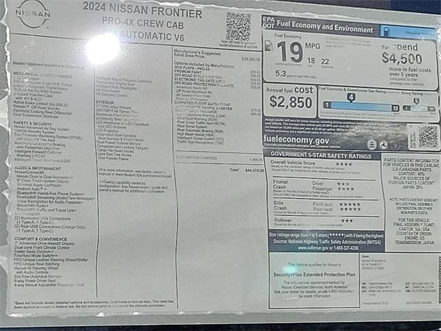 new 2024 Nissan Frontier car, priced at $44,470