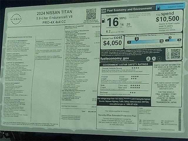 new 2024 Nissan Titan car, priced at $65,980