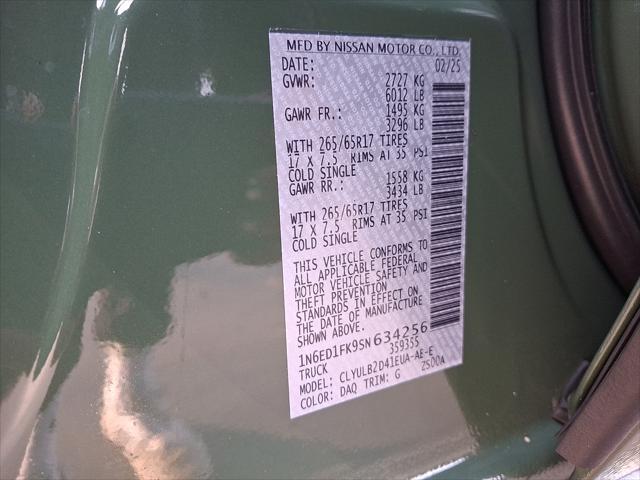 new 2025 Nissan Frontier car, priced at $41,000