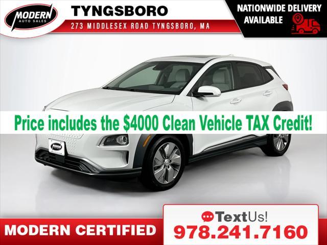 used 2021 Hyundai Kona EV car, priced at $16,980