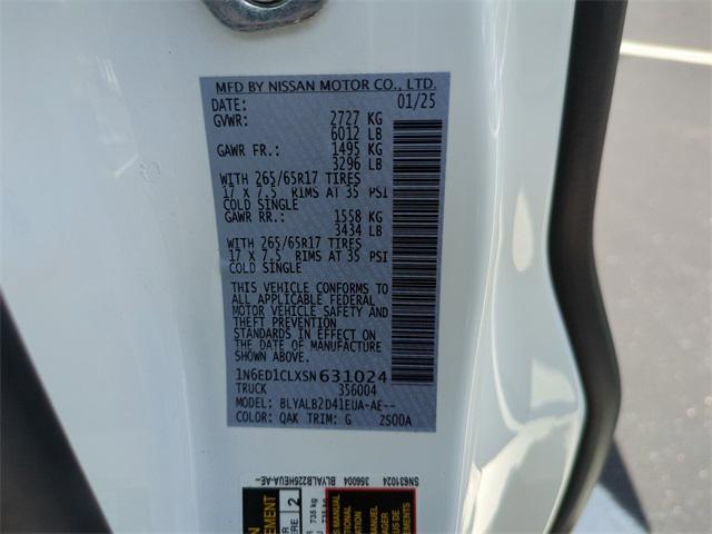 new 2025 Nissan Frontier car, priced at $34,623