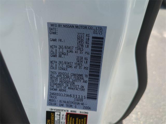 new 2025 Nissan Frontier car, priced at $34,623