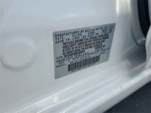 new 2025 Nissan Versa car, priced at $22,072