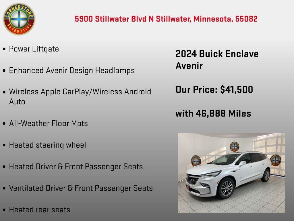 used 2024 Buick Enclave car, priced at $41,500