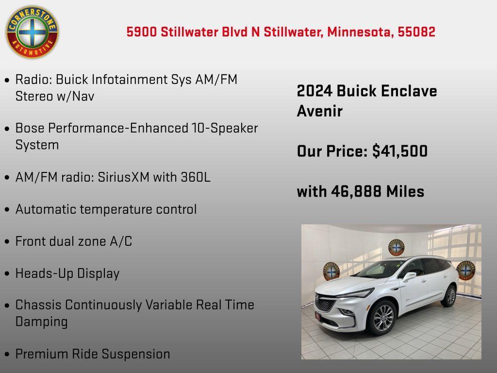 used 2024 Buick Enclave car, priced at $41,500