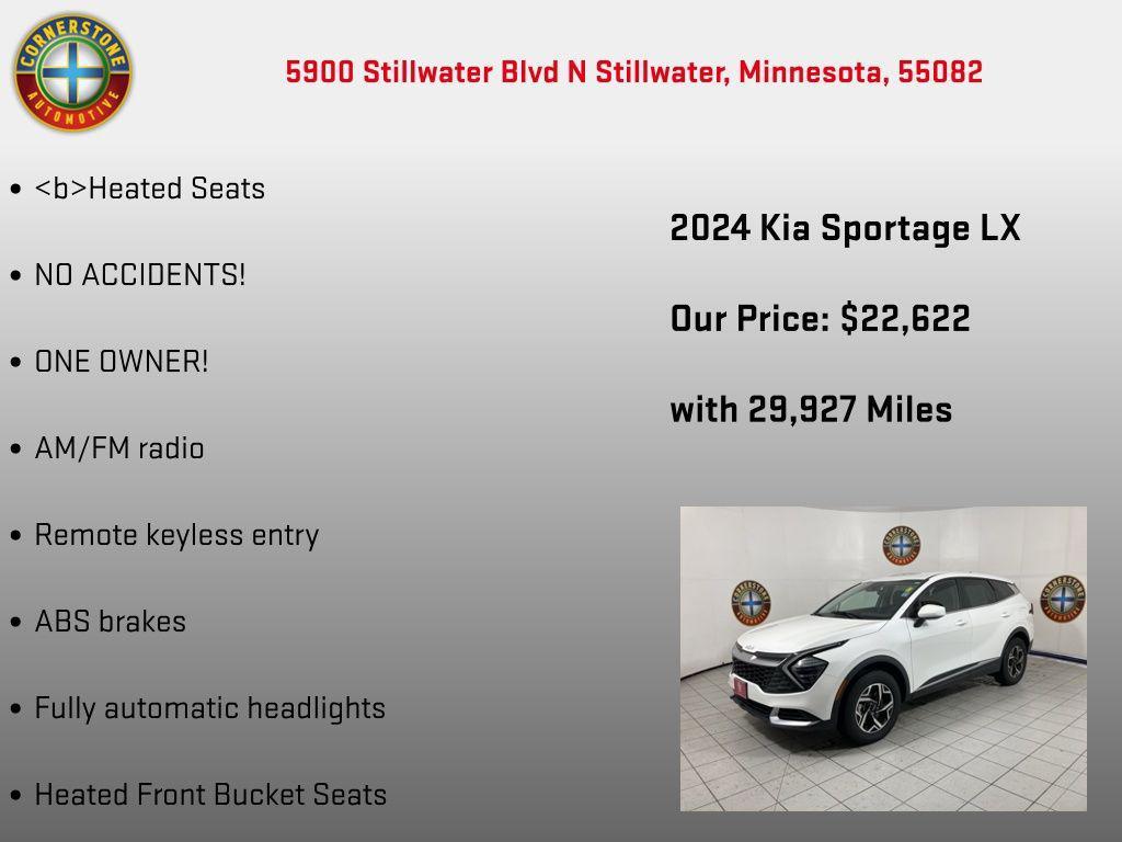 used 2024 Kia Sportage car, priced at $22,622