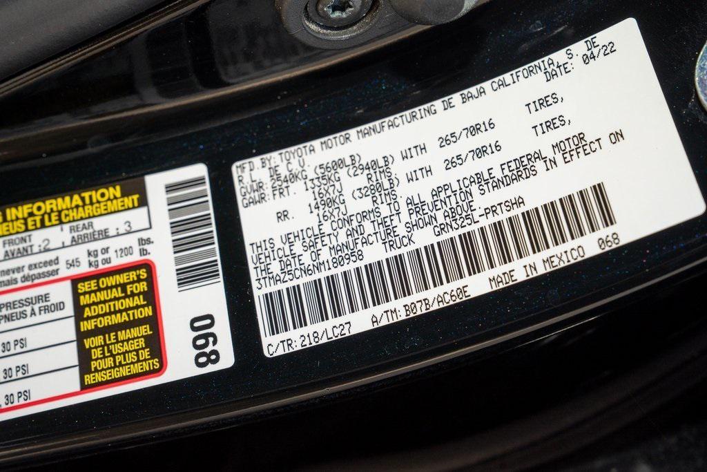 used 2022 Toyota Tacoma car, priced at $30,998