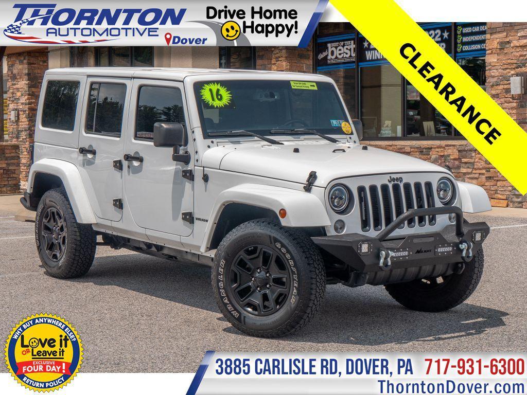 used 2016 Jeep Wrangler Unlimited car, priced at $21,450