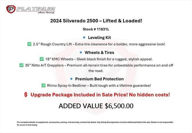 used 2024 Chevrolet Silverado 2500 car, priced at $66,695