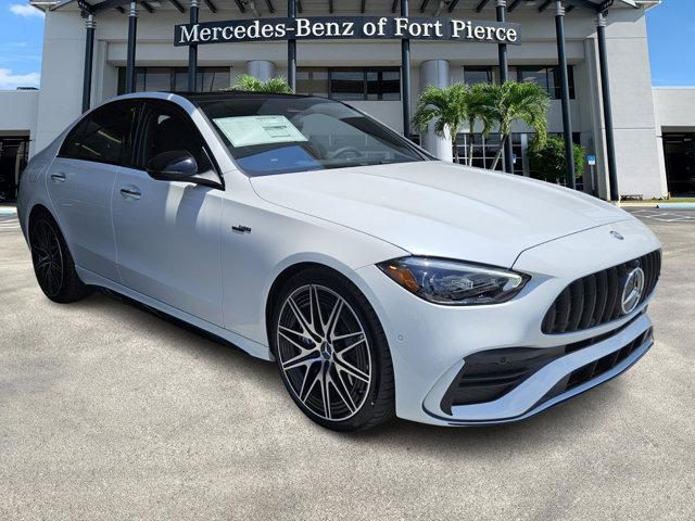 new 2025 Mercedes-Benz AMG C 43 car, priced at $76,340