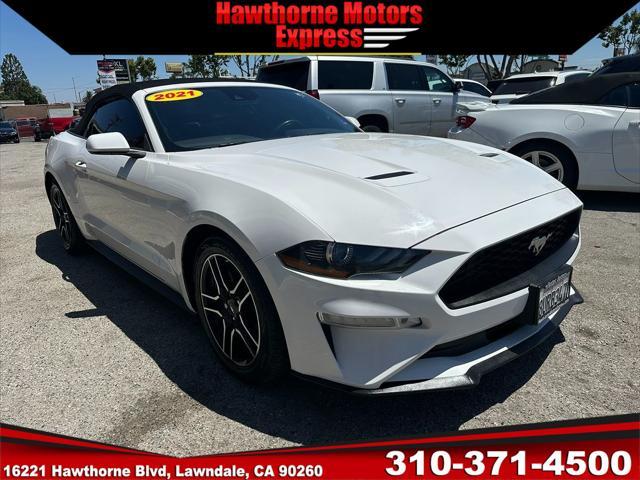 used 2021 Ford Mustang car, priced at $19,500