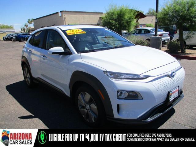 used 2021 Hyundai Kona EV car, priced at $22,645