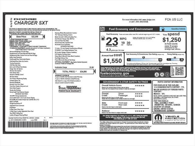 used 2022 Dodge Charger car, priced at $20,261