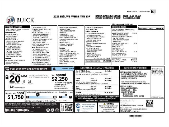 used 2022 Buick Enclave car, priced at $34,971