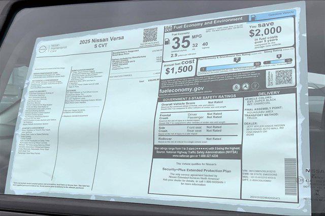 new 2025 Nissan Versa car, priced at $20,414