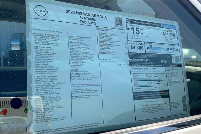 new 2024 Nissan Armada car, priced at $64,712