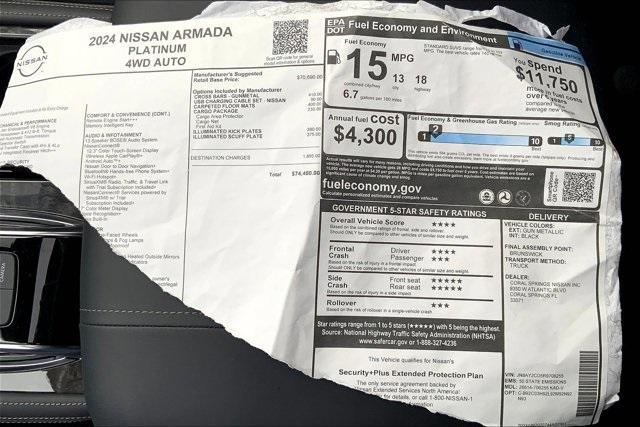 new 2024 Nissan Armada car, priced at $66,258