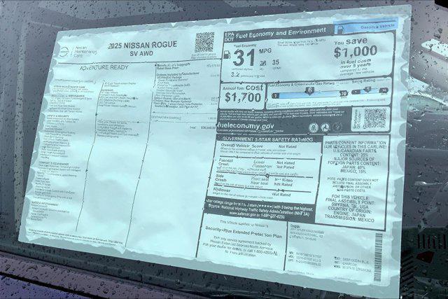 new 2025 Nissan Rogue car, priced at $34,040