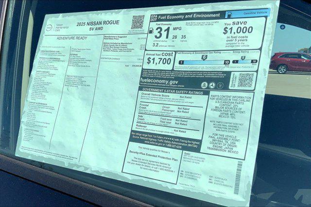 new 2025 Nissan Rogue car, priced at $32,243