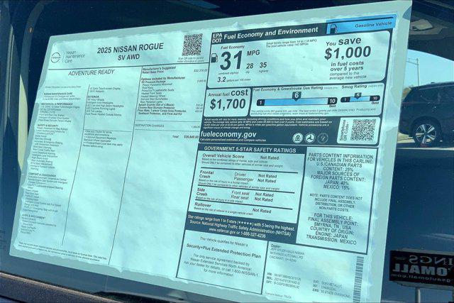 new 2025 Nissan Rogue car, priced at $34,040