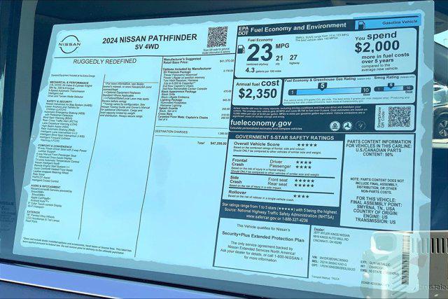 new 2024 Nissan Pathfinder car, priced at $40,277