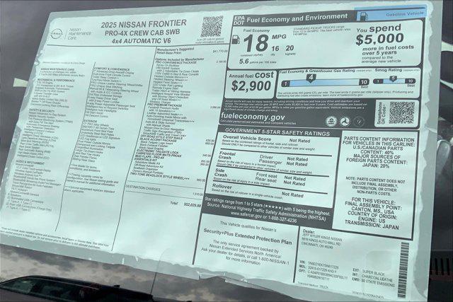 new 2025 Nissan Frontier car, priced at $48,831