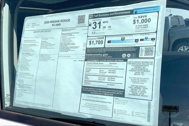 new 2025 Nissan Rogue car, priced at $35,134