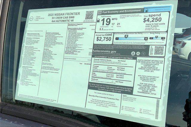 new 2025 Nissan Frontier car, priced at $40,856