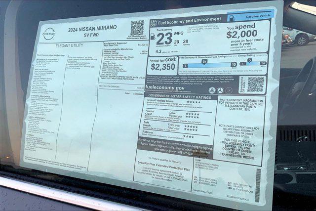 new 2024 Nissan Murano car, priced at $36,568