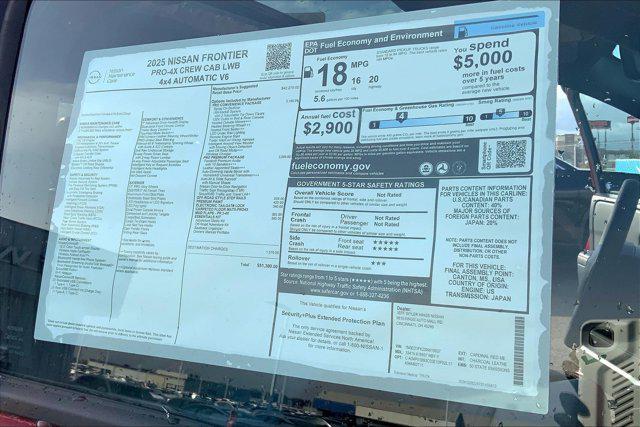 new 2025 Nissan Frontier car, priced at $48,284