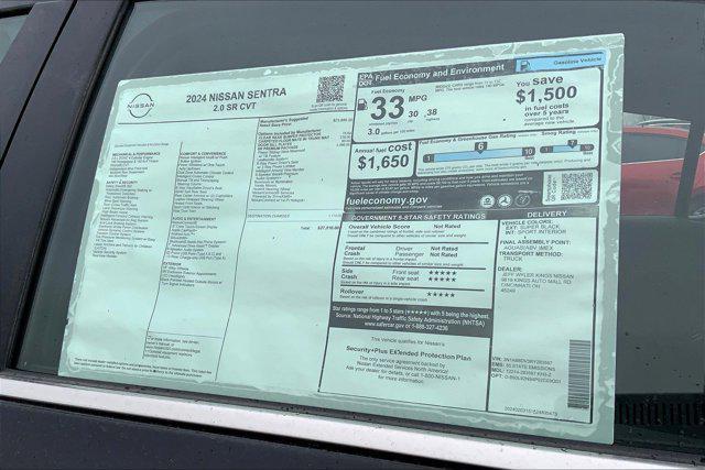 new 2024 Nissan Sentra car, priced at $26,746